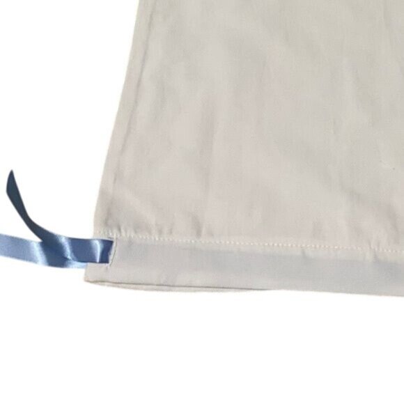 MSC Smocked Blue Seersucker day gown 0-6m monogram Easter Spring Church layette - Picture 4 of 5